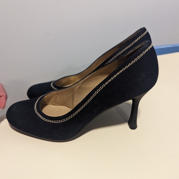 Stuart Weitzman Classic Dark Navy Blue Pumps Women's Size 8.5 - Picture 6 of 7